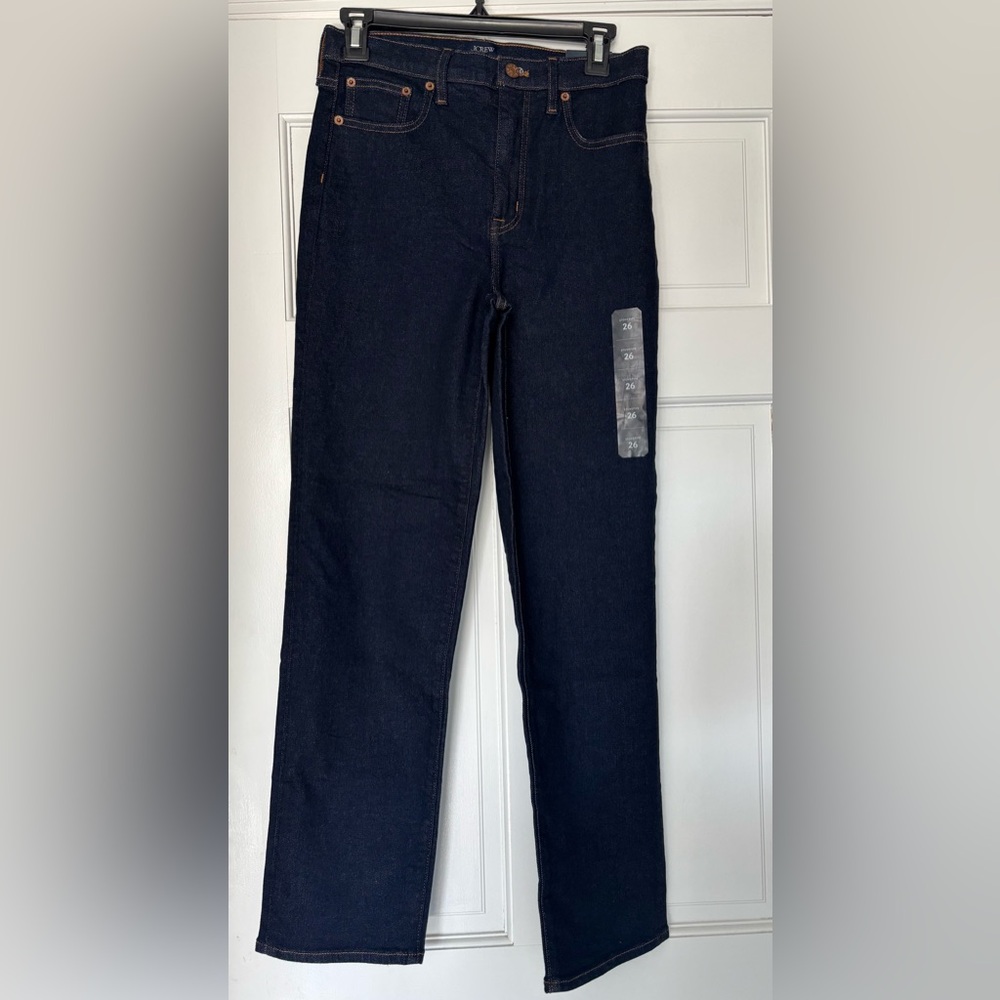 NWT J.Crew Stovepipe Dark wash Jeans Size 26